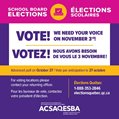 Eligible voters can cast their ballots at advance polls and on election day