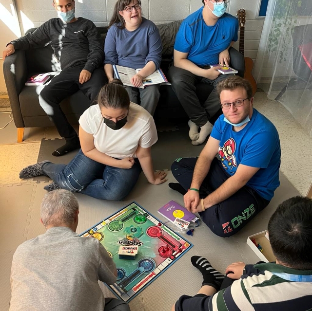 A group of students enjoy playing a board game and reading in Galileo’s new Wellness Corner in September. Photo courtesy of Galileo