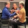 From left: Author John Lee Clark sharing his thoughts with protactile and ASL interpreters Angel Dalys-Fine and Jordan Goldman at his book launch at the MAI on October 22. 