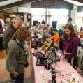 Sarah Aspler, artist, jewelry designer, sells her jewelry at the Curling Club in Baie-D'Urfé on October 19.    Photo: Andreas Kurz  