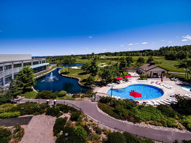 The pool and golf area at the Brookstreet Hotel in Kanata.