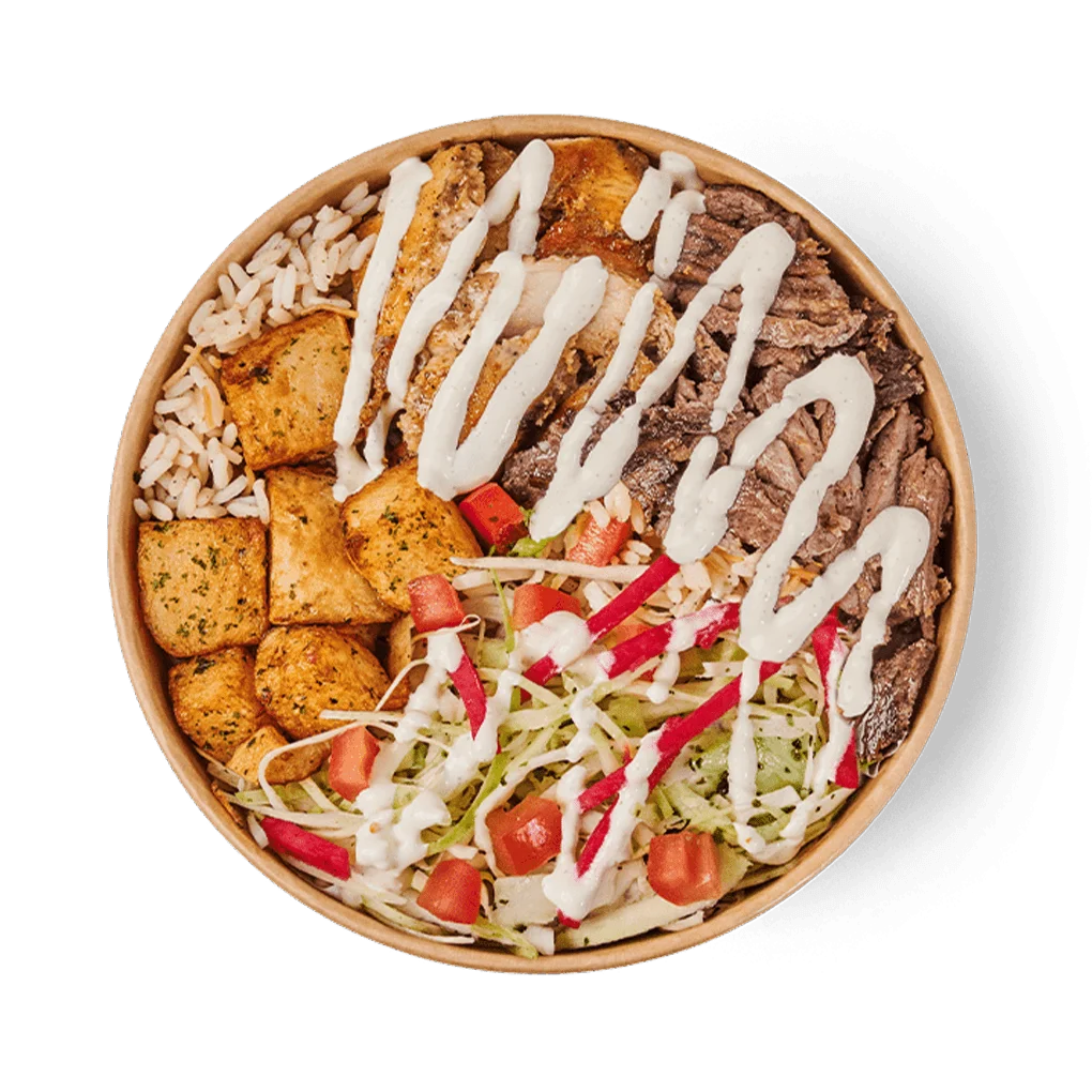 For my friend and I, Saad went behind the counter himself to prepare a pair of delicious mixed shawarma bowls, containing perfectly shaved beef and chicken, with crispy garlic potatoes, rice and salad along with their garlic and special sauces. 