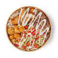 For my friend and I, Saad went behind the counter himself to prepare a pair of delicious mixed shawarma bowls, containing perfectly shaved beef and chicken, with crispy garlic potatoes, rice and salad along with their garlic and special sauces. 
