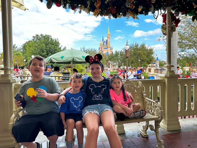 From left, William and his siblings Kalem, Lila and Kallie at the family’s recent trip to Walt Disney World. Photo courtesy of R. Scott 