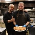 Chef Eugenio Nicita (left) with his son and line chef, Corrado Nicita (right) at their family restaurant San Marzano in Montreal’s RDP on Jan. 6, 2025. (Pamela Pagano, CityNews)