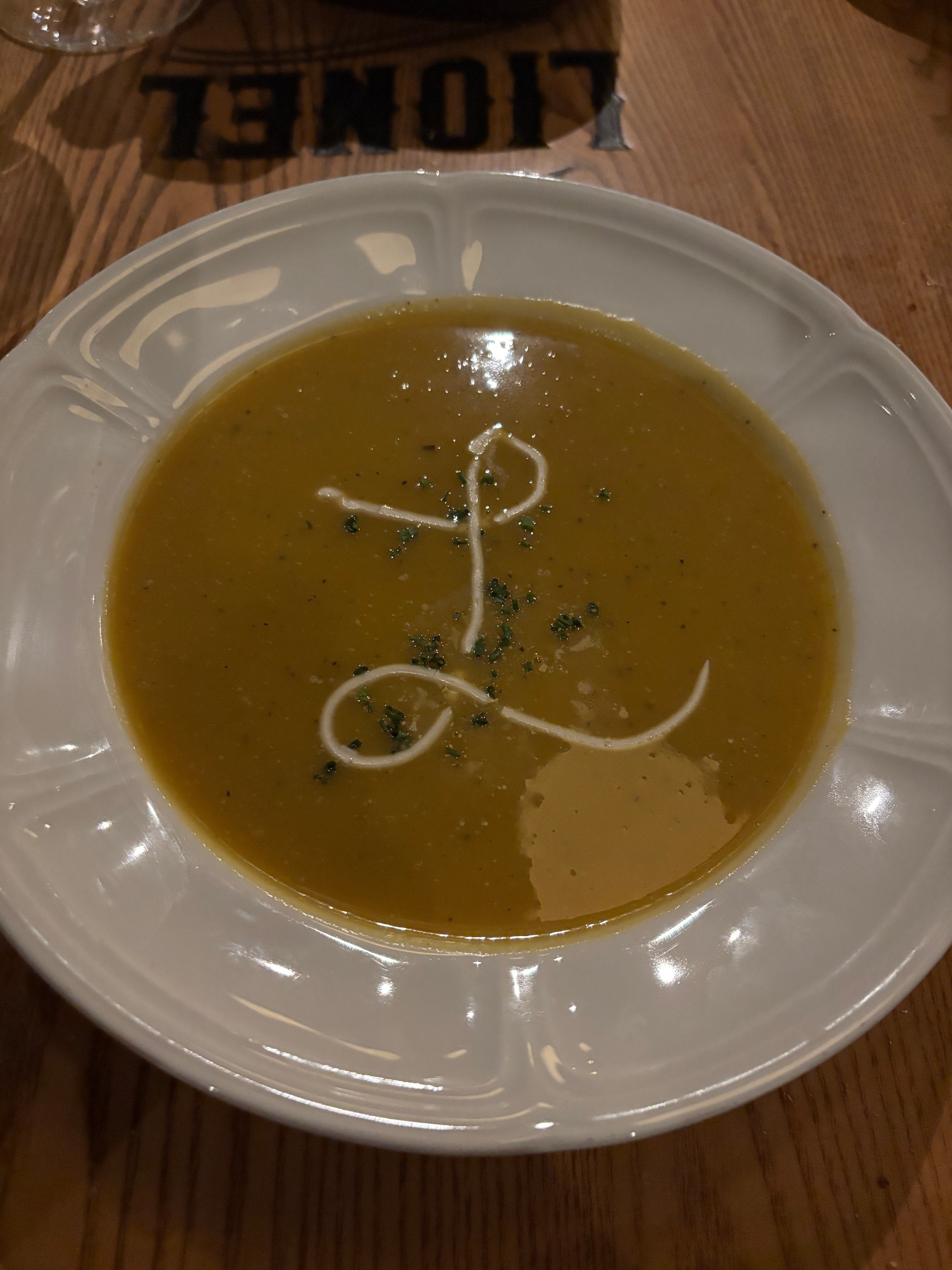 French Brasserie Chez Lionel - Squash soup