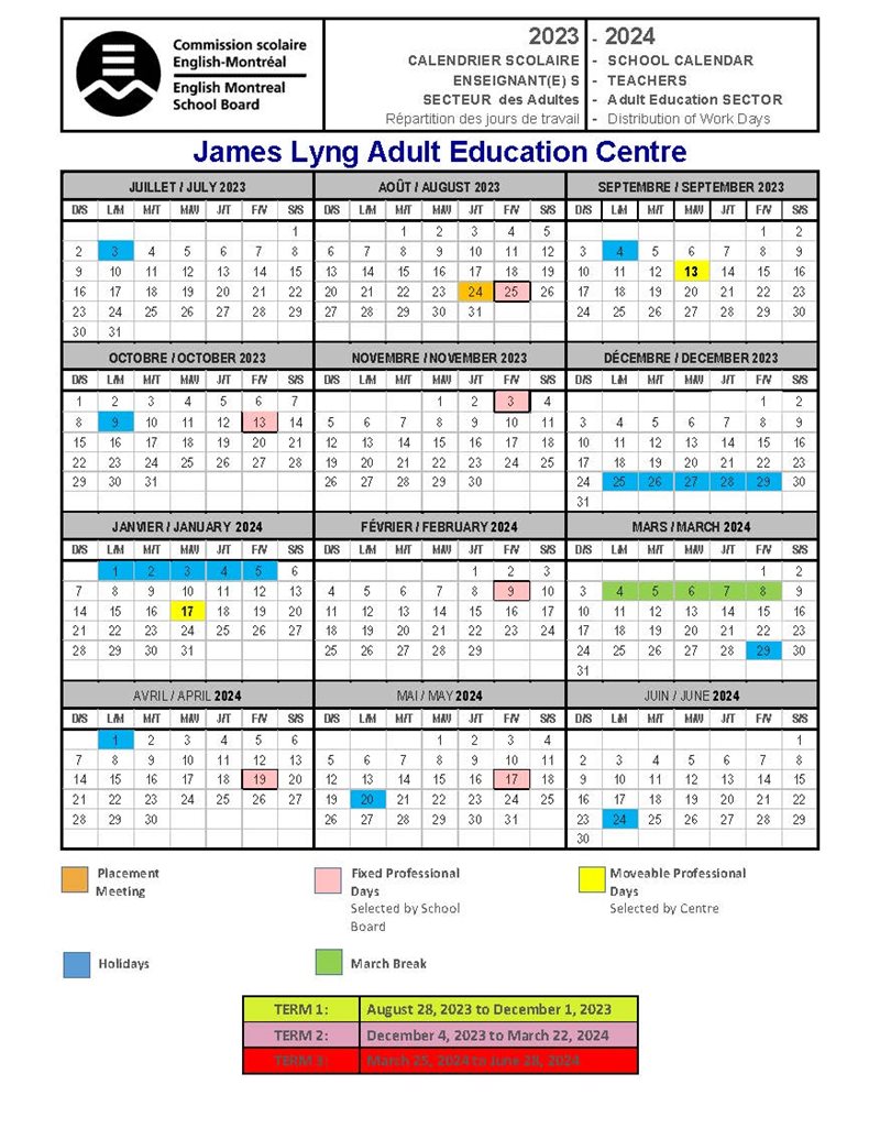 Annual Calendar 2023-2024