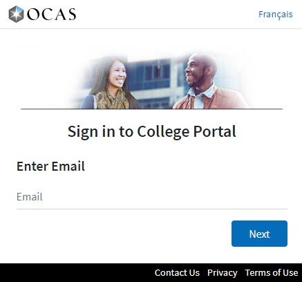 The new IAS College Portal login screen