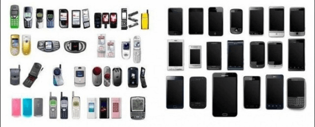 Different mobile devices since iPhone