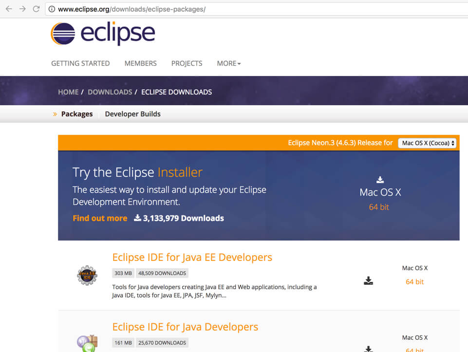java eclipse ide for mac