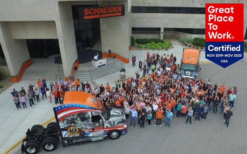 Schneider certified as a 2019 Great Place to Work